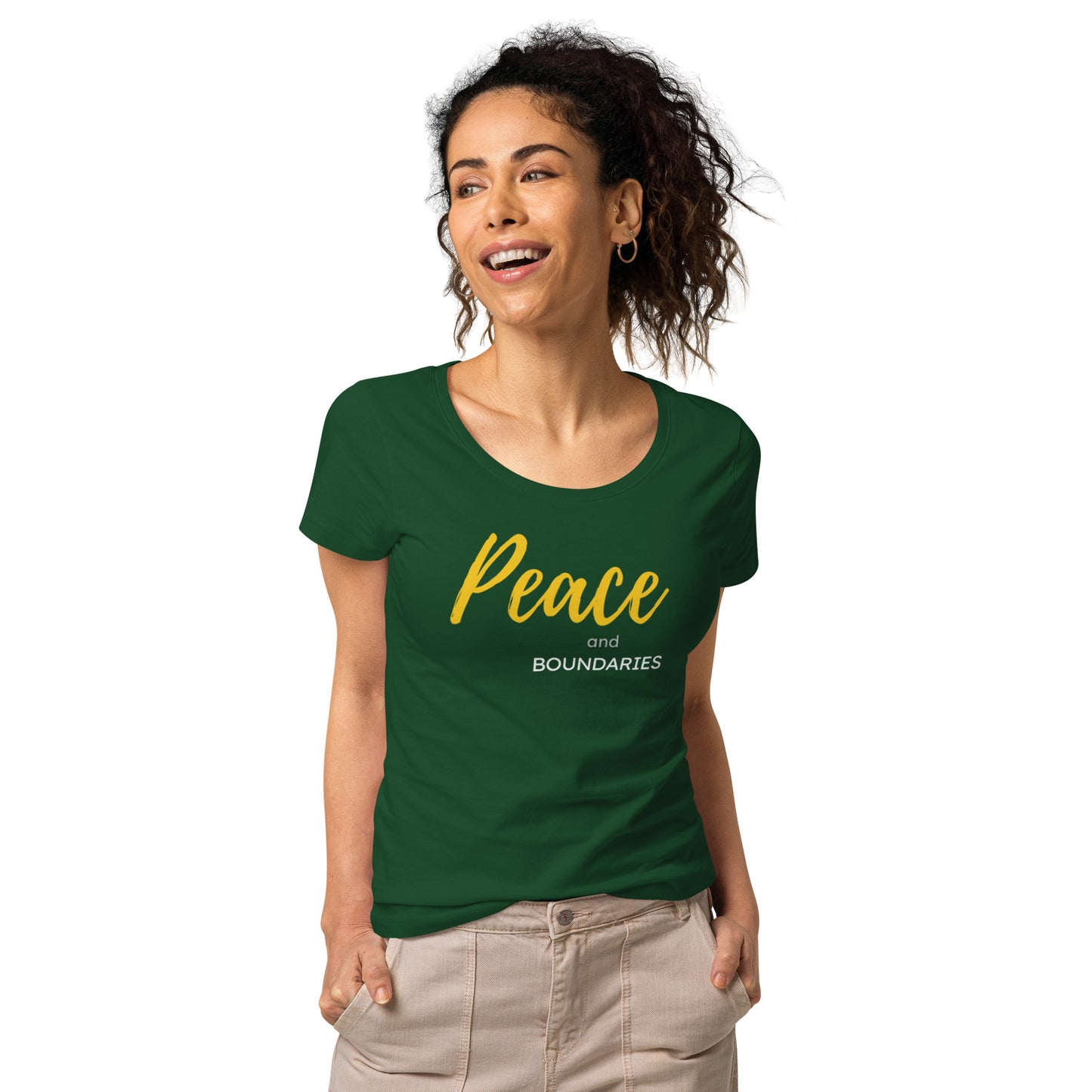 Peace and Boundaries Women’s basic organic t-shirt