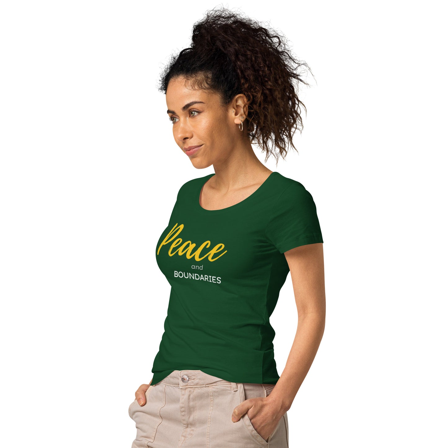 Peace and Boundaries Women’s basic organic t-shirt