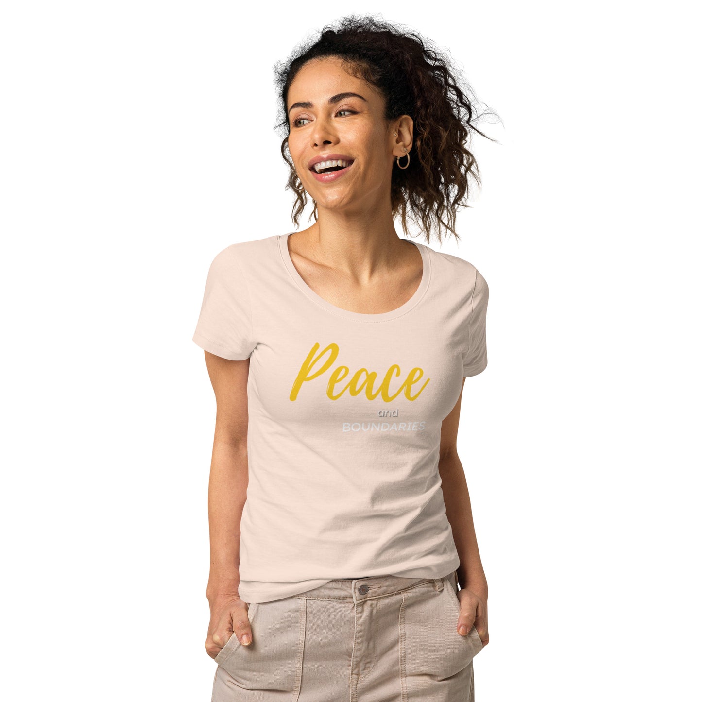 Peace and Boundaries Women’s basic organic t-shirt
