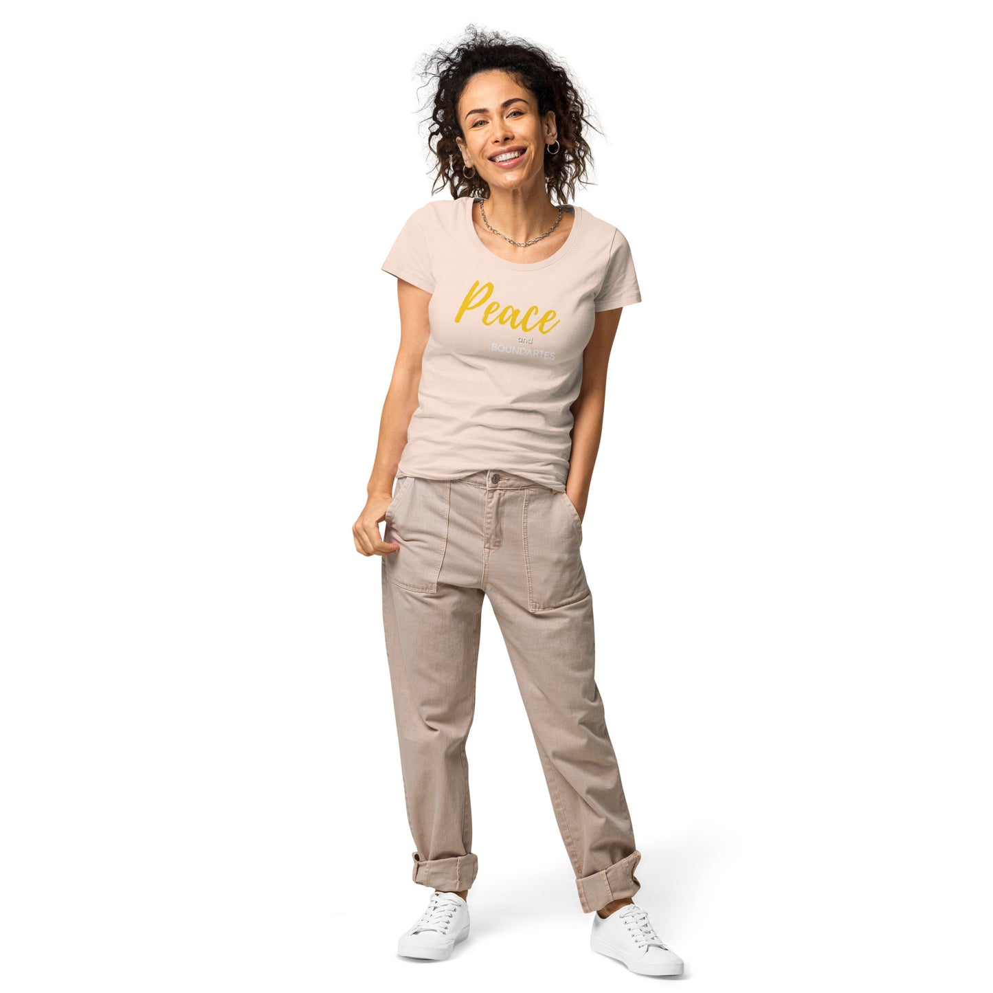 Peace and Boundaries Women’s basic organic t-shirt