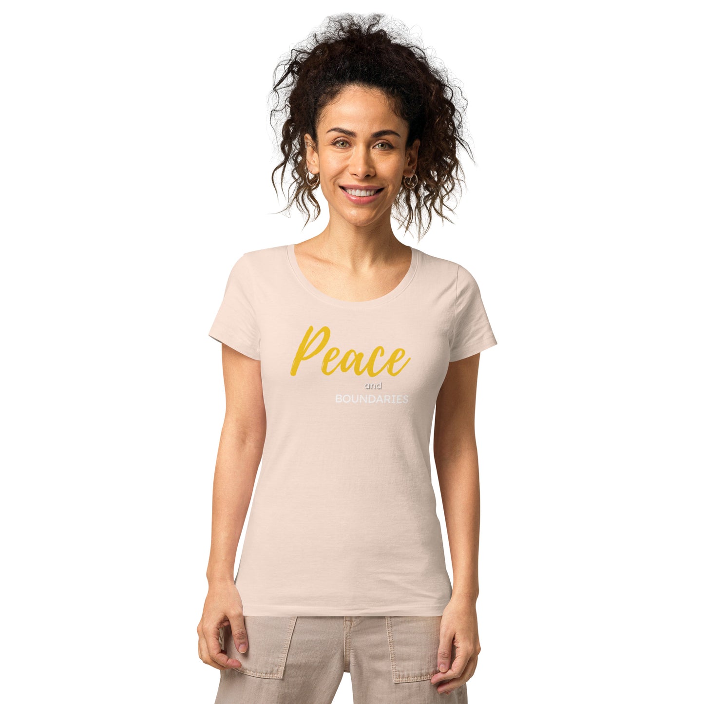 Peace and Boundaries Women’s basic organic t-shirt
