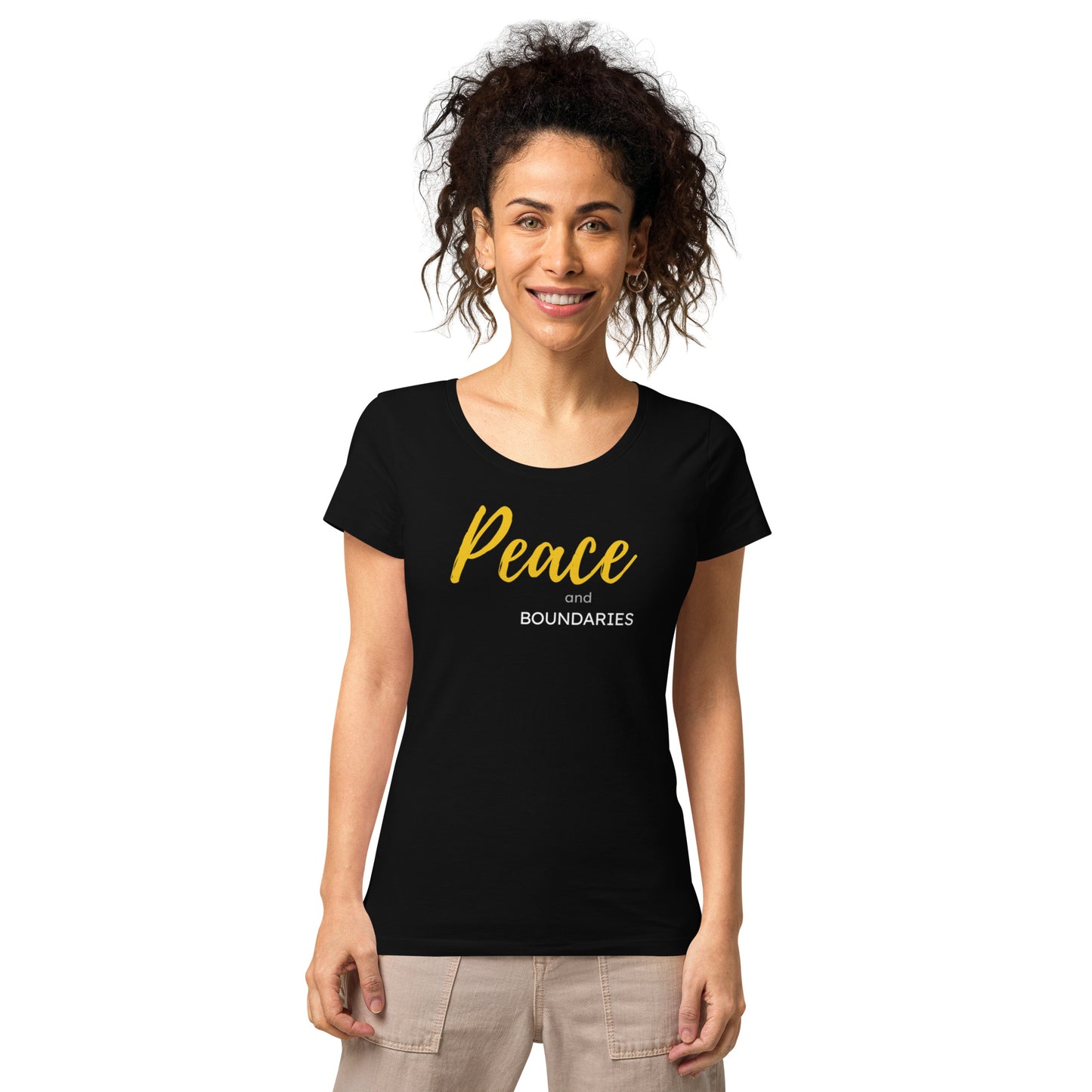 Peace and Boundaries Women’s basic organic t-shirt