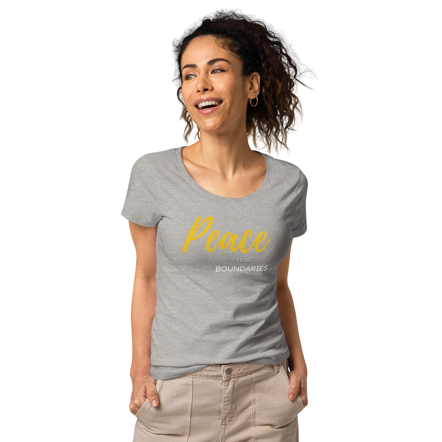 Peace and Boundaries Women’s basic organic t-shirt
