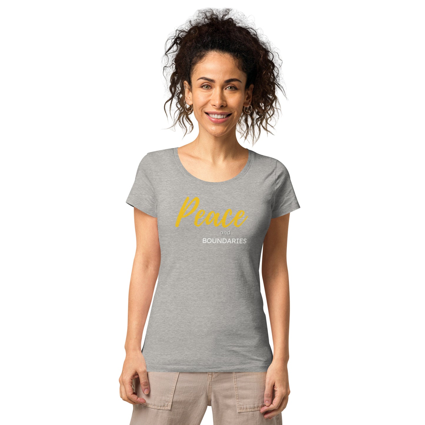 Peace and Boundaries Women’s basic organic t-shirt