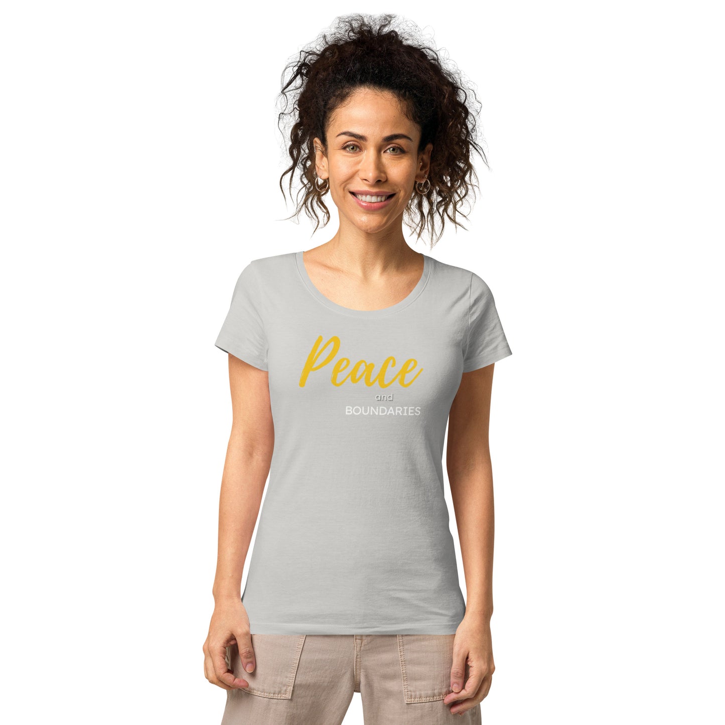 Peace and Boundaries Women’s basic organic t-shirt