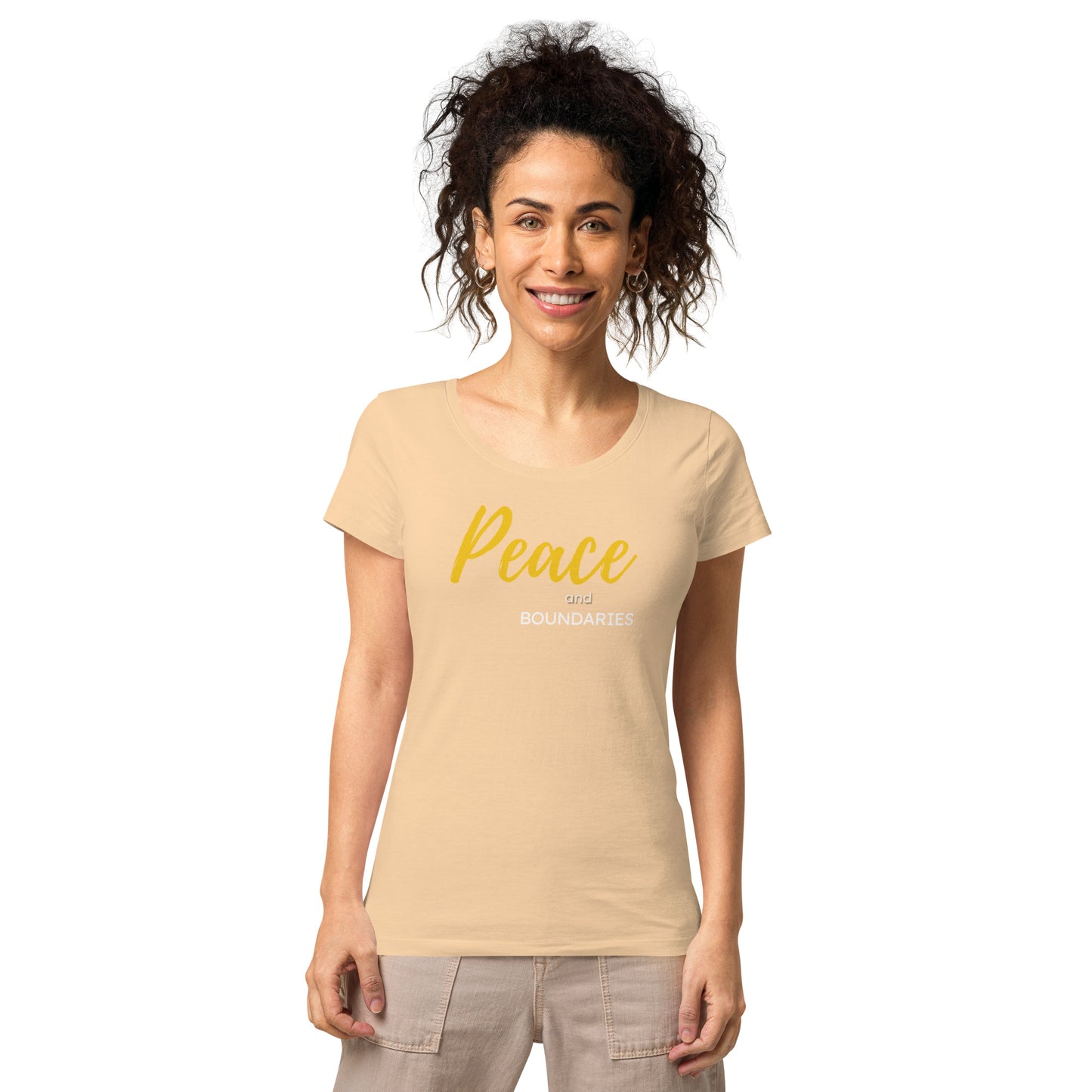Peace and Boundaries Women’s basic organic t-shirt