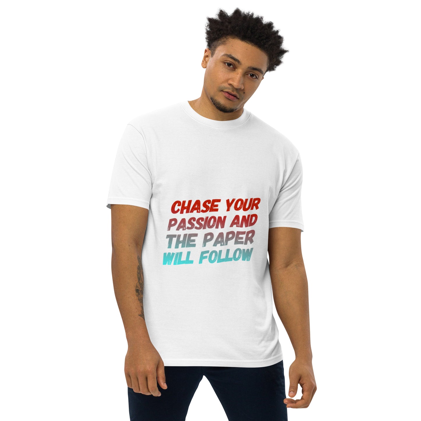 Chase Your Passion Men’s Premium Heavyweight T-shirt