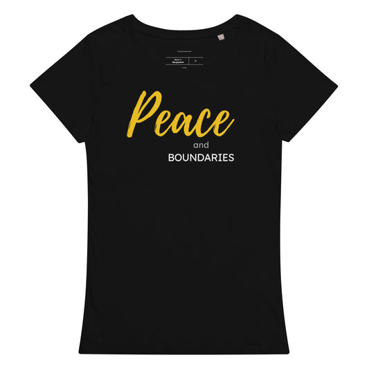 Peace and Boundaries Women’s basic organic t-shirt